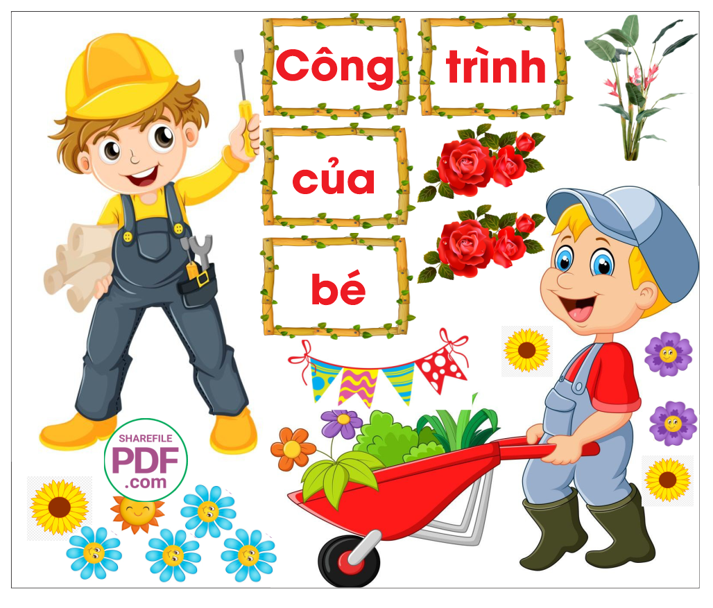 Trang trí phòng học - Công trình của bé