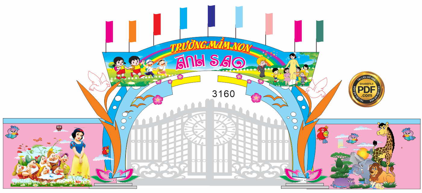 cổng trường mầm non Ánh Sao