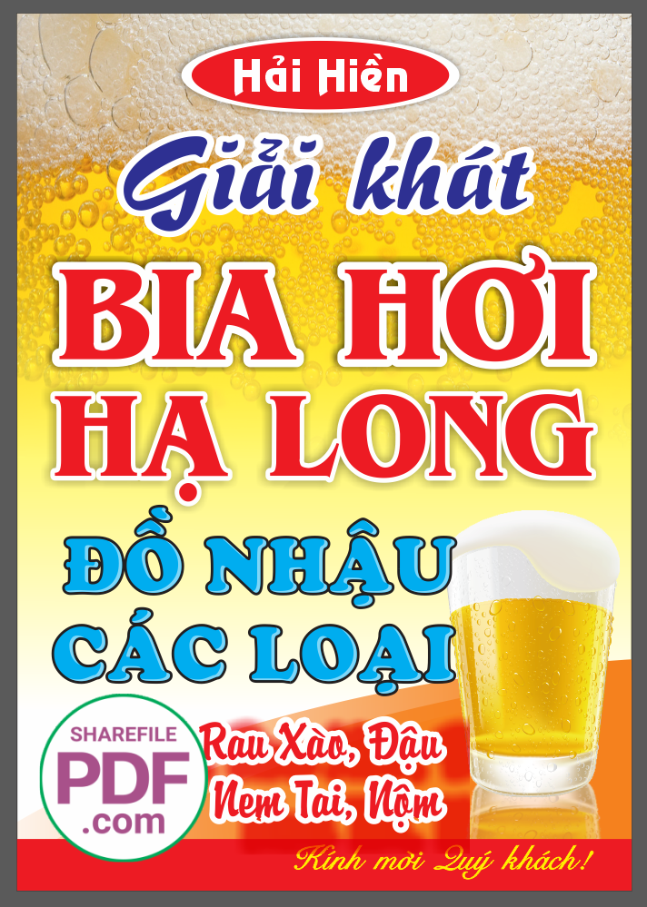 Biển Giải khát - Bia hơi Hạ Long Hải Hiền