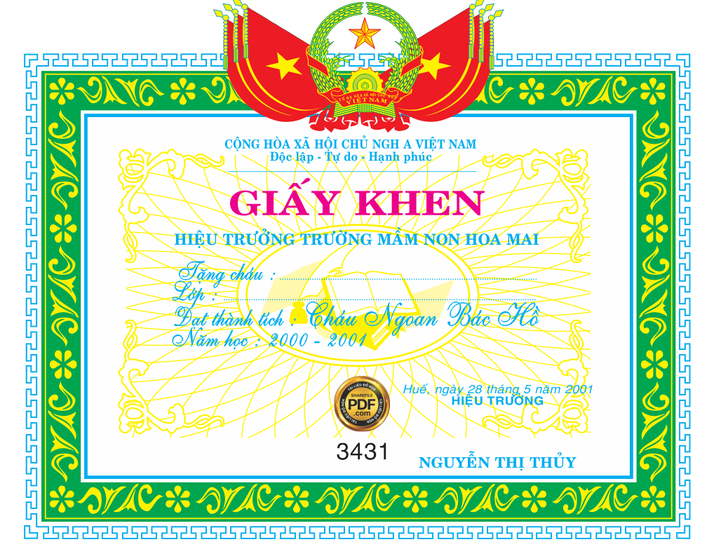 giay khen truong mam non hoa mai chau ngoan bac ho.png