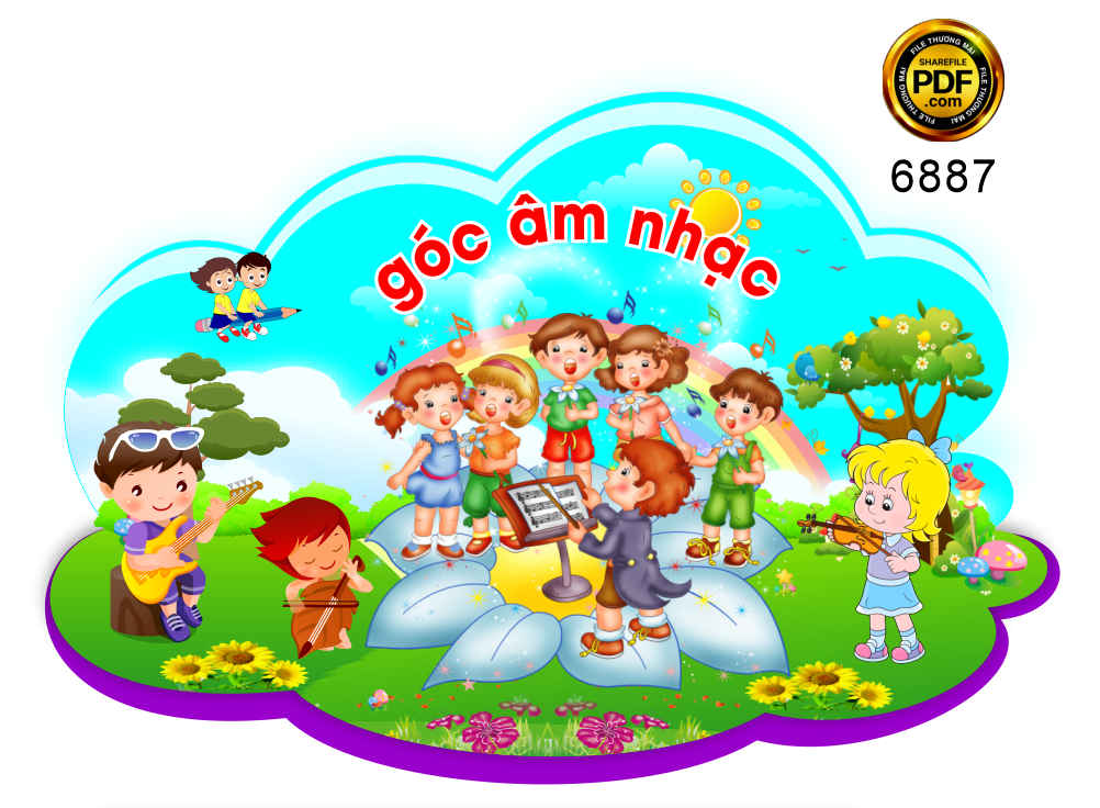 Góc Âm Nhạc trang trí trường mầm non