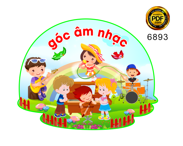Góc Âm Nhạc trang trí trường mầm non