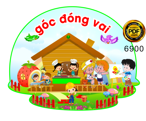 Góc Đóng Vai trang trí trường mầm non