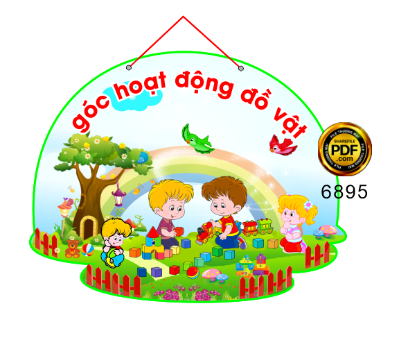 Góc hoạt động đồ vật trang trí trường mầm non