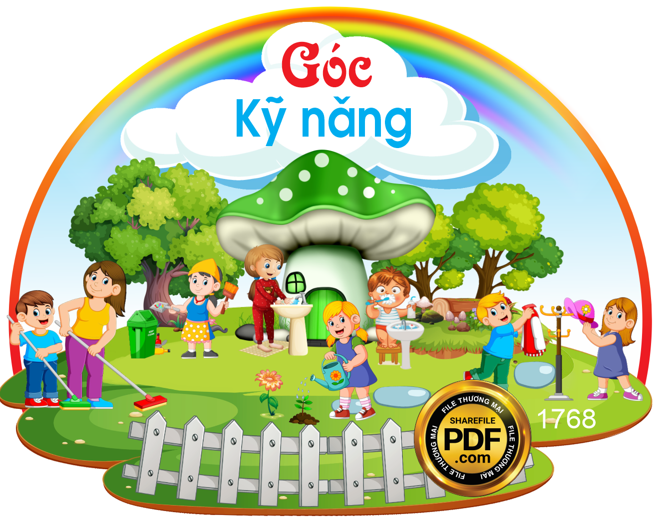 GÓC KỸ NĂNG TRANG TRÍ TRƯỜNG MẦM NON