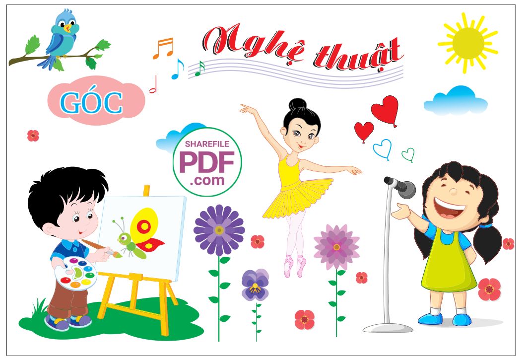 Trang trí phòng học - Góc nghệ thuật