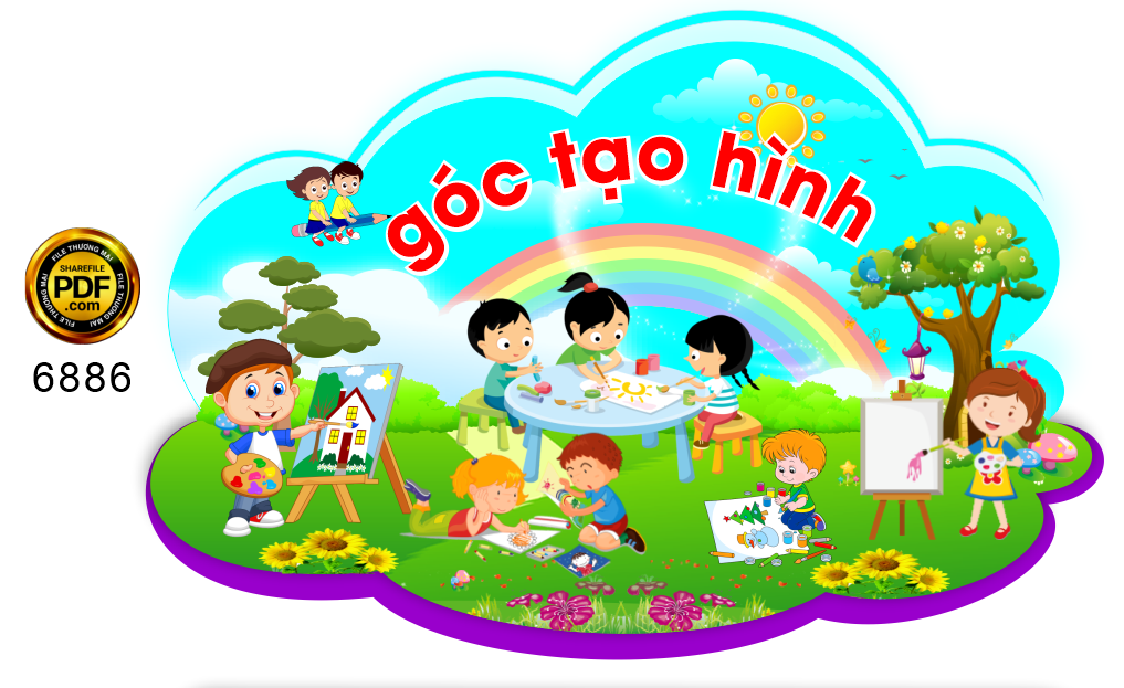 Góc tạo hình trang trí trường mầm non