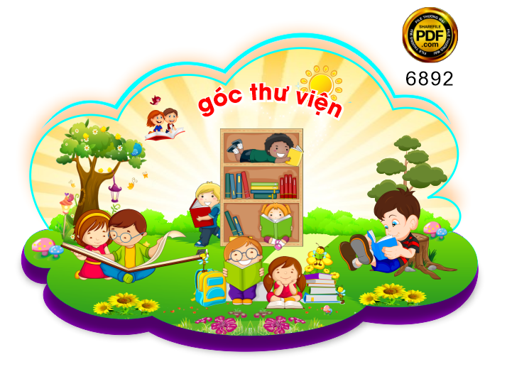 Góc Thư Viện trang trí trường mầm non