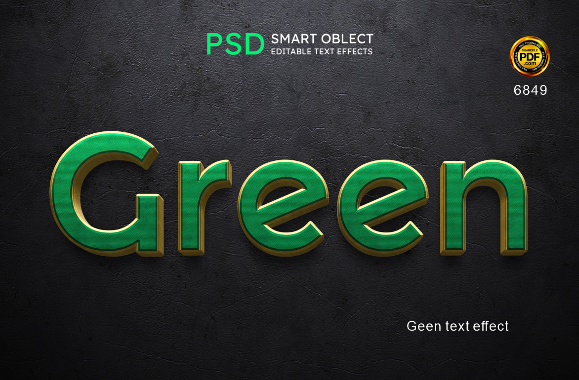 hieu ung chu psd - Green text effect.png