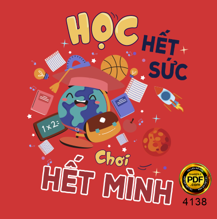 logo in áo Học hết sức - chơi hết mình