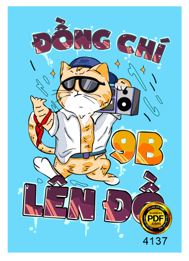 logo in áo đồng chí 9B lên đồ