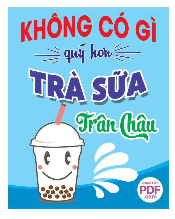 Không có gì quý hơn trà sữa trân châu