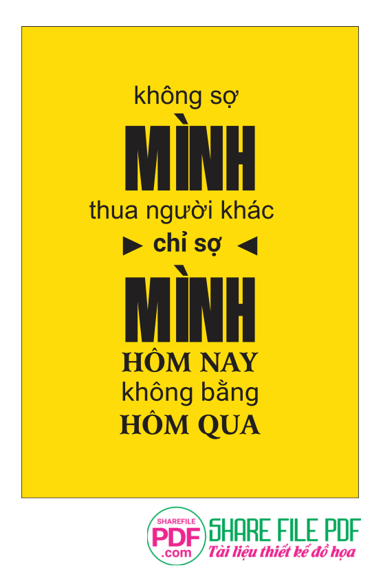 Không sợ mình thua người khác