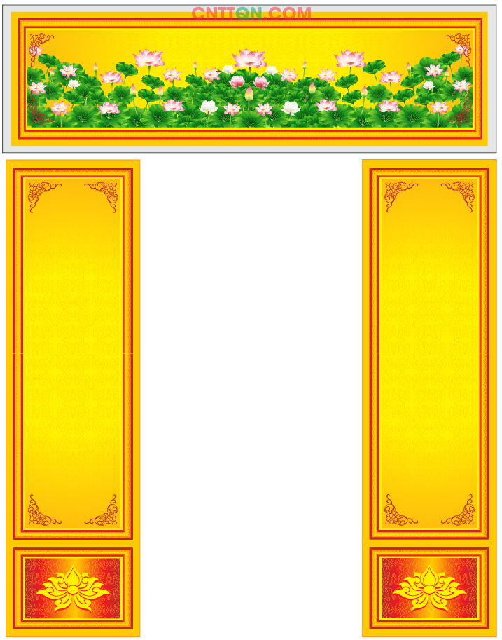 khung vien hoa van mau vang gold hoa sen dep 3.png