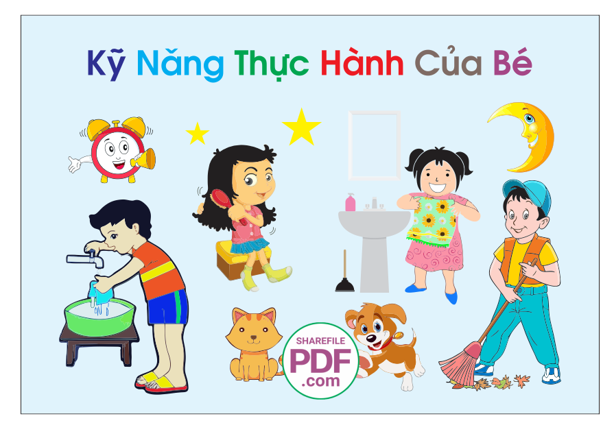 Trang trí phòng học - kỹ năng thực hành của bé