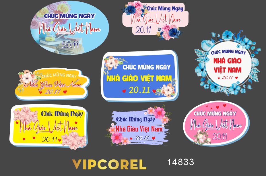 lang hoa chuc mung ngay nha giao viet nam 20-11 vector