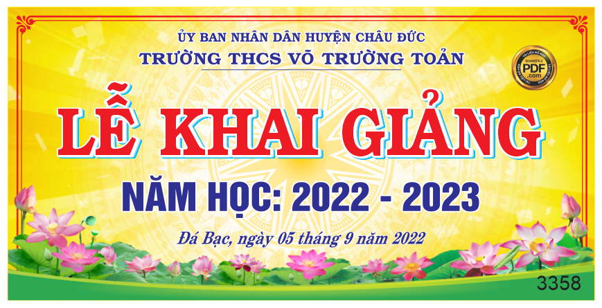 Lễ khai giảng trường THCS Võ Trường Toản