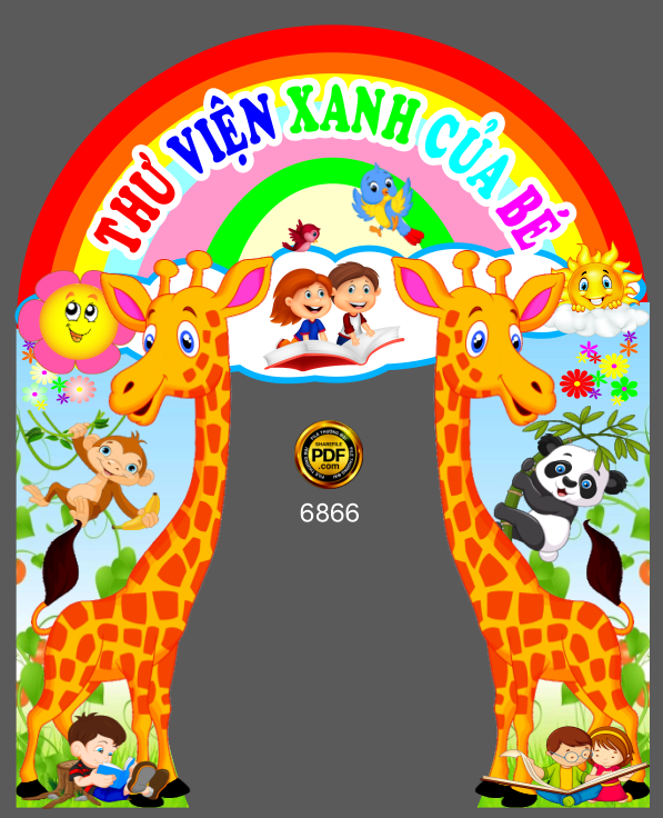 Cổng khu thư viện xanh của bé
