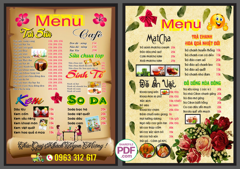 menu ca phe - matcha - tra chanh.png