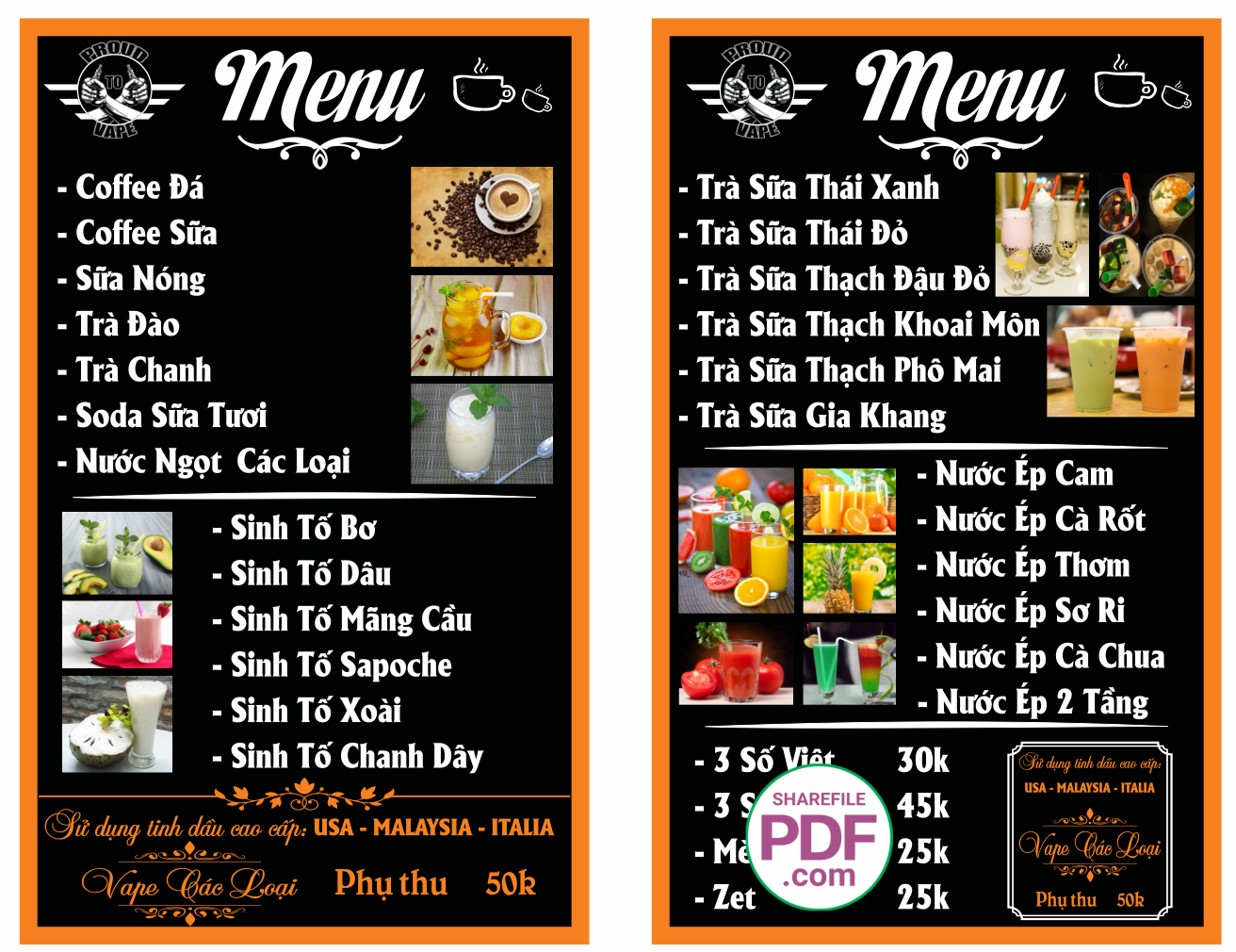 menu coffee - tra sua - nuoc ep - vape tinh dau.png
