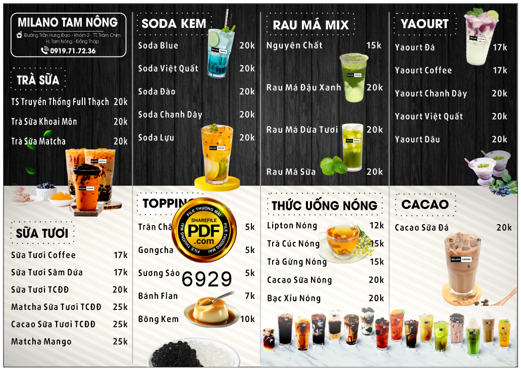 menu do uong milano Tam Nong.png