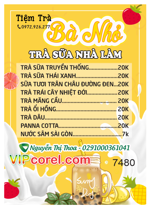 menu quan tiem tra ba nho - tra sua nha lam.png