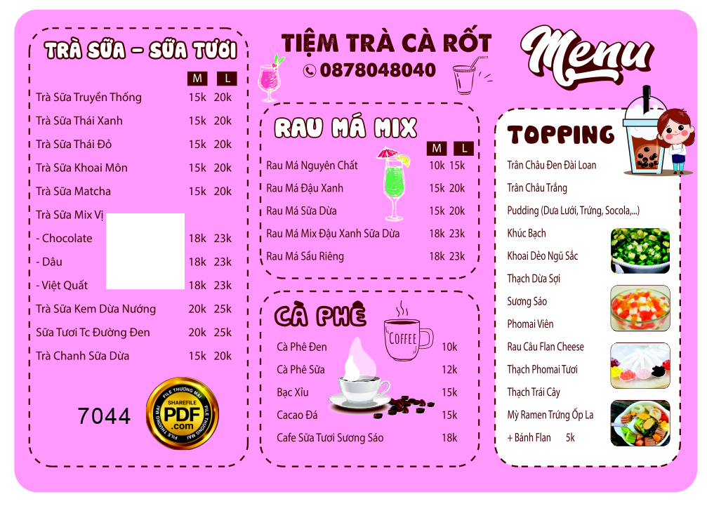 menu tra sua - sua tuoi tiem ca rot.png