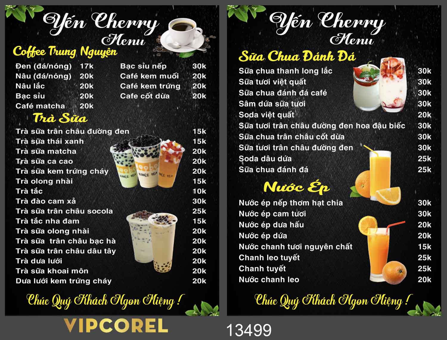 menu yen cherry - ca phe trung nguyen - tra sua.jpg