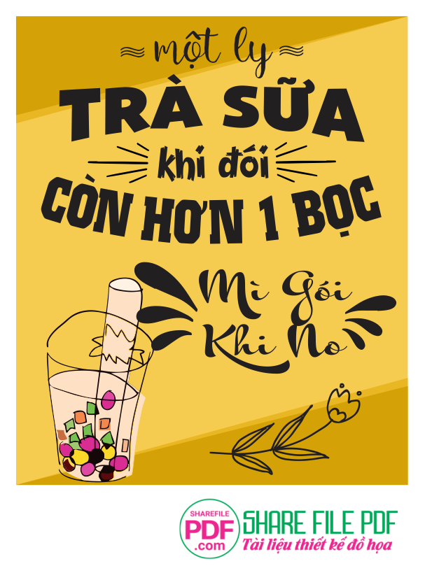 Một ly trà sữa khi đói còn hơn 1 bọc mì tôm