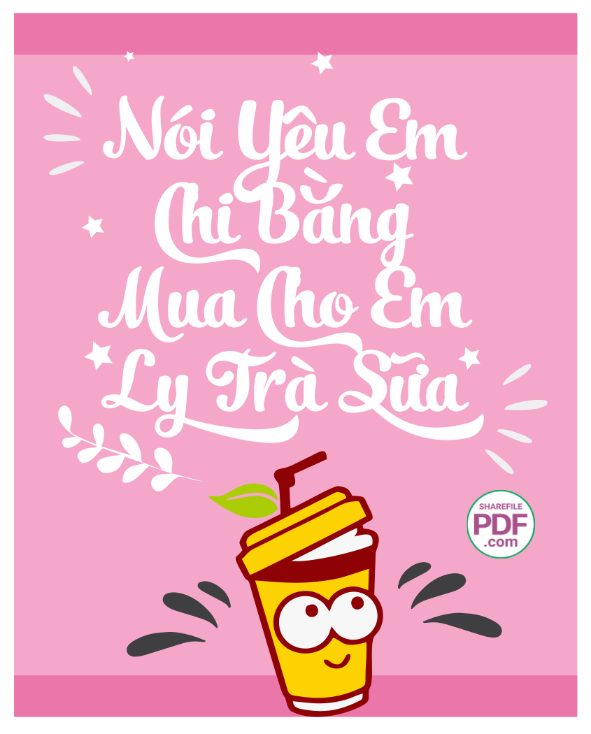 Nói yêu em chi bằng mua cho em ly trà sữa
