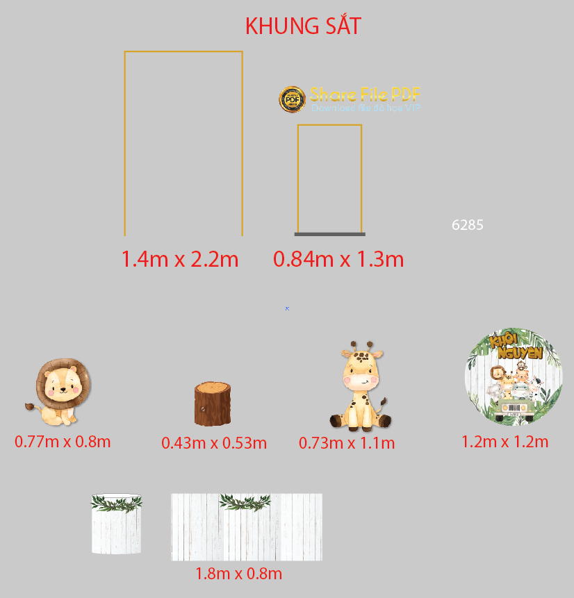 party sinh nhat chu de rung xanh - safari 2.png
