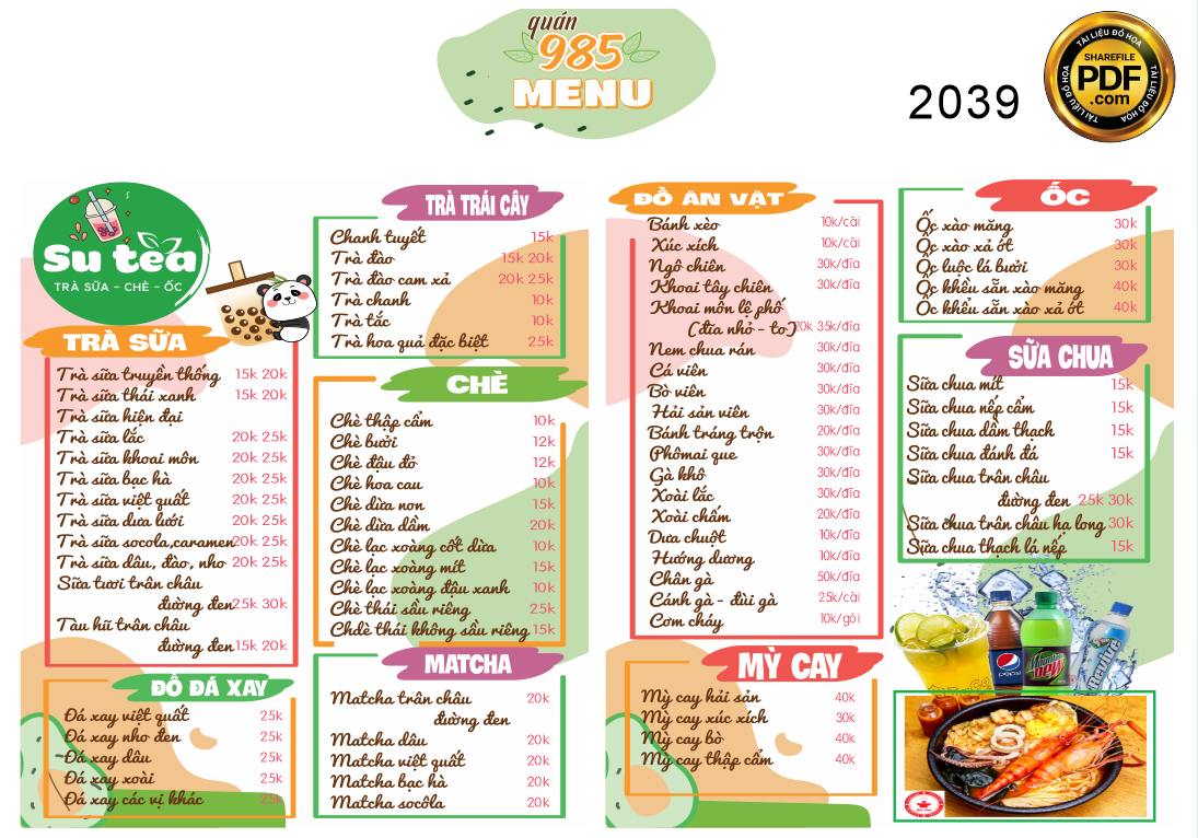 quan 985 menu su tea tra sua - che - oc.png