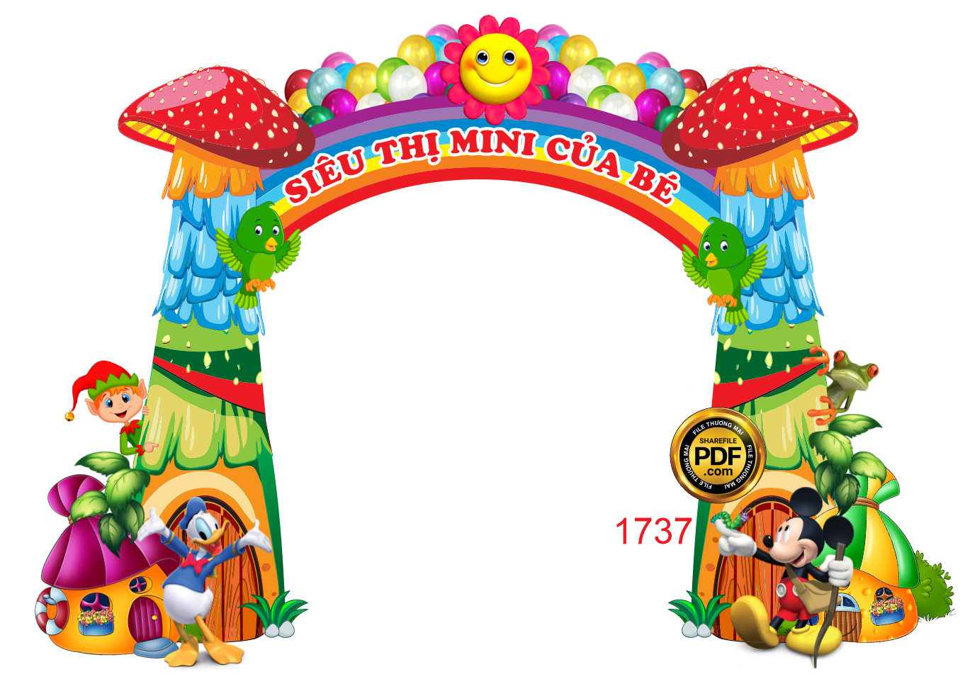 Trang trí cổng Siêu thị Mini của bé