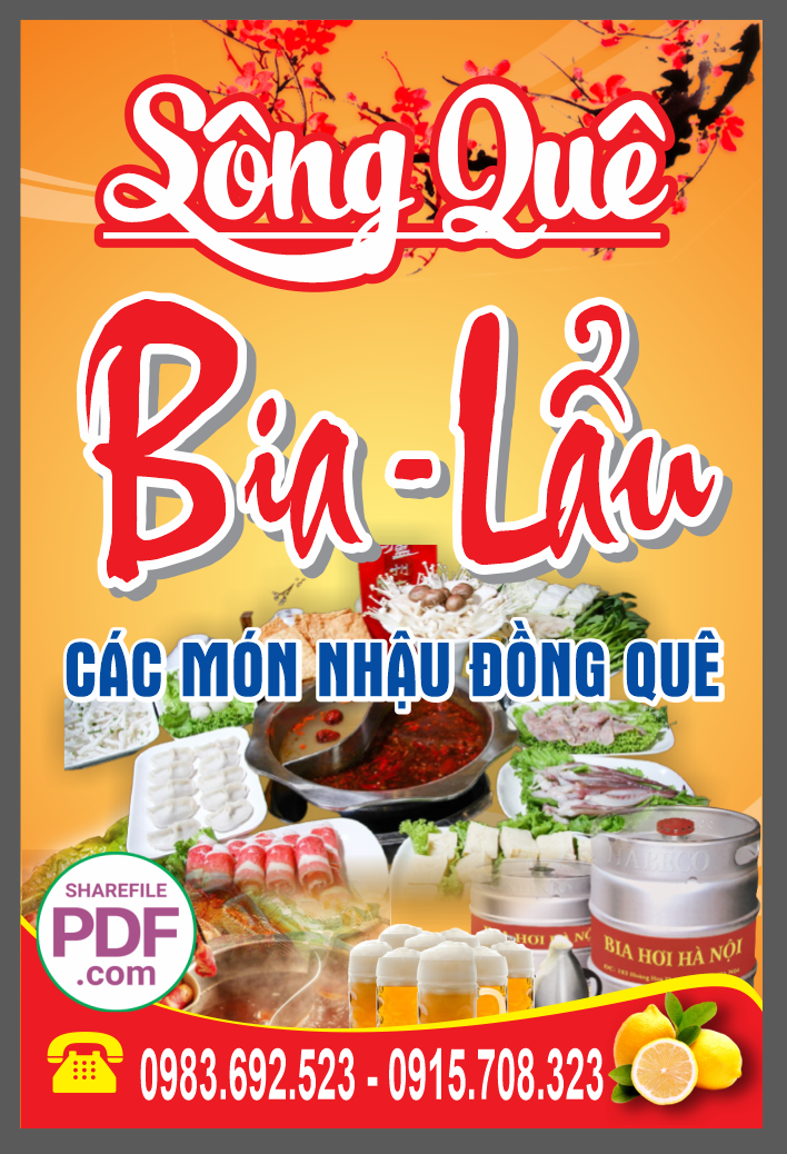 Biển Sông Quê - Bia - lẩu các món bia rượu