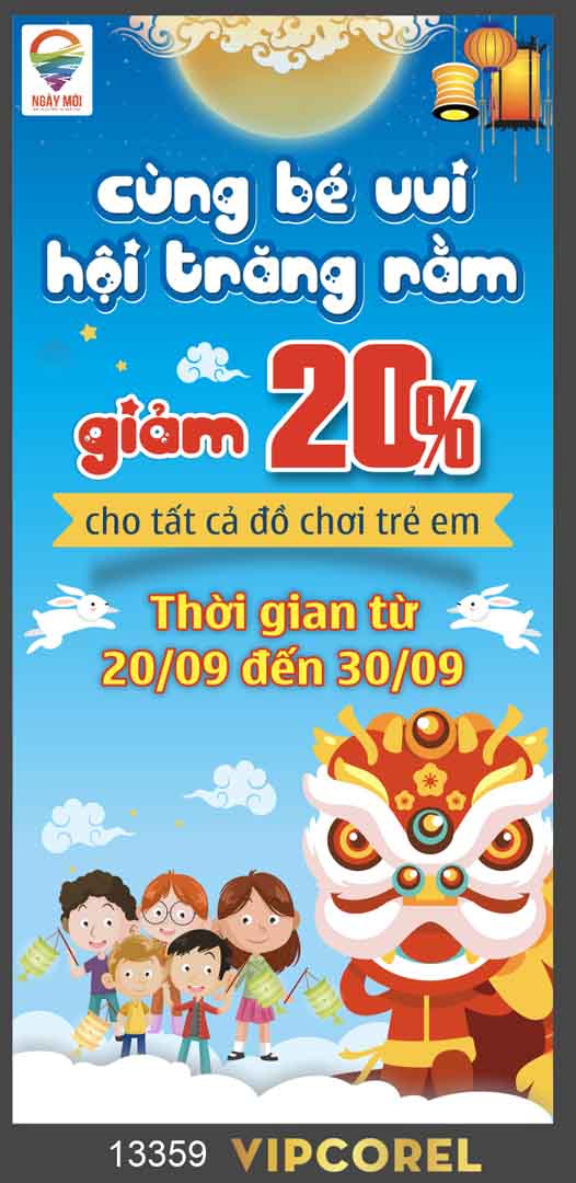 standee cung be vui hoi trang ram giam gia.jpg