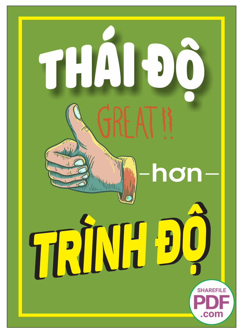 Tranh động lực thái độ great hơn trình độ