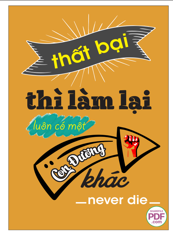 Thất bại thì làm lại luôn có một con đường khác