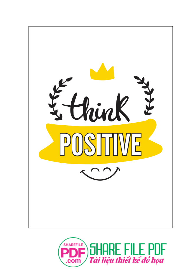 Tranh động lực treo tường Think Positive