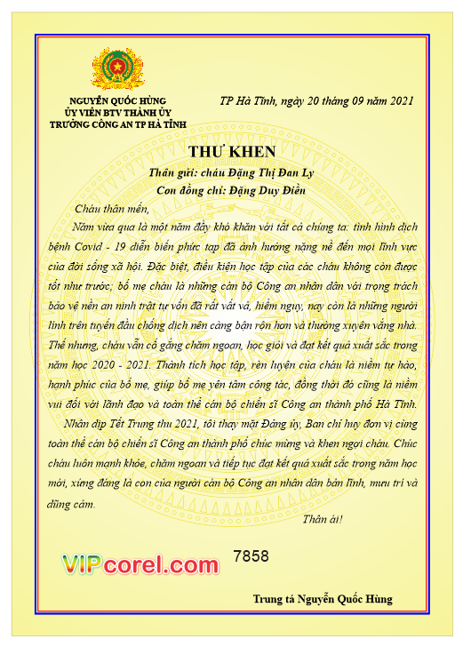 thu khen cua uy vien btv thanh uy - truong cong an tp ha tinh.png