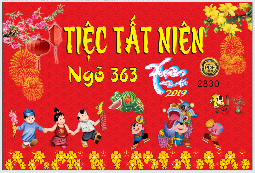 tiệc tất niên ngõ 365 xuân kỷ hợi 2019