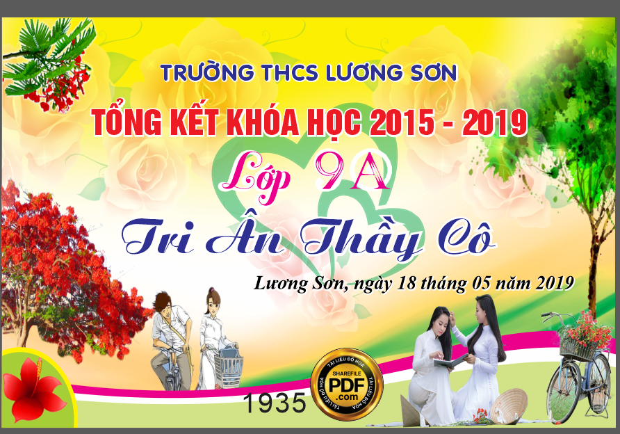 tổng kết khóa học lớp 9 tri ân thầy cô THCS Lương Sơn