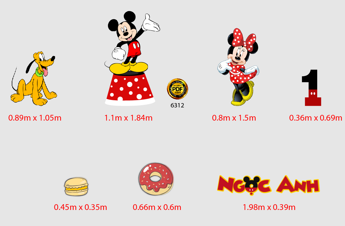 trang tri sinh nhat Ngoc Anh - chu de chuot mickey 3.png