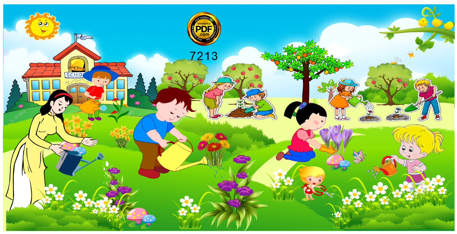 tranh cham soc vuon hoa trang tri truong hoc.png