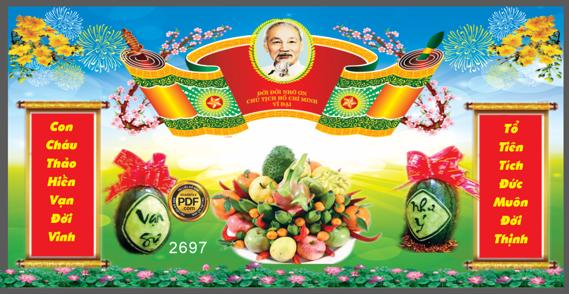 tranh ngu qua - cau doi - cuon thu Bac Ho chuc mung nam moi.png