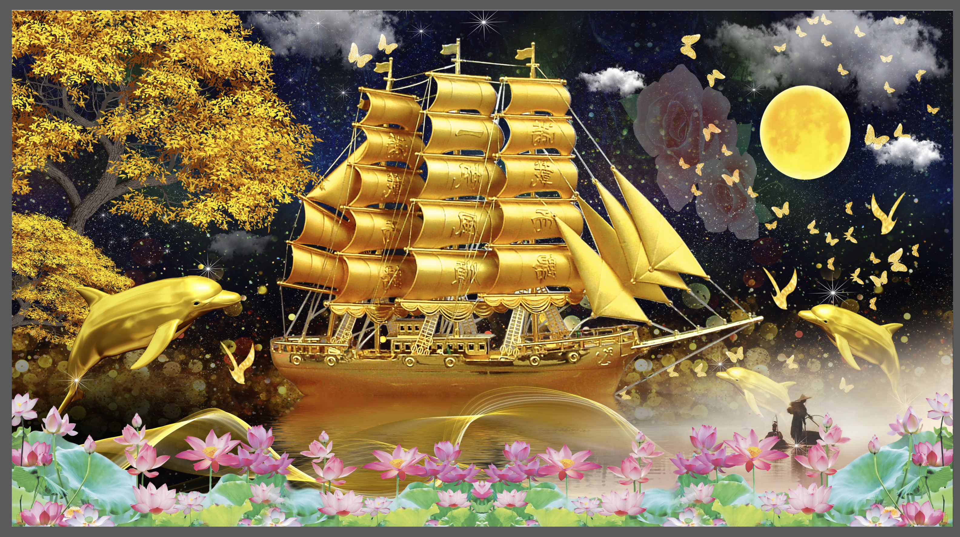 tranh thuan buom xuoi gio vang gold 2.png