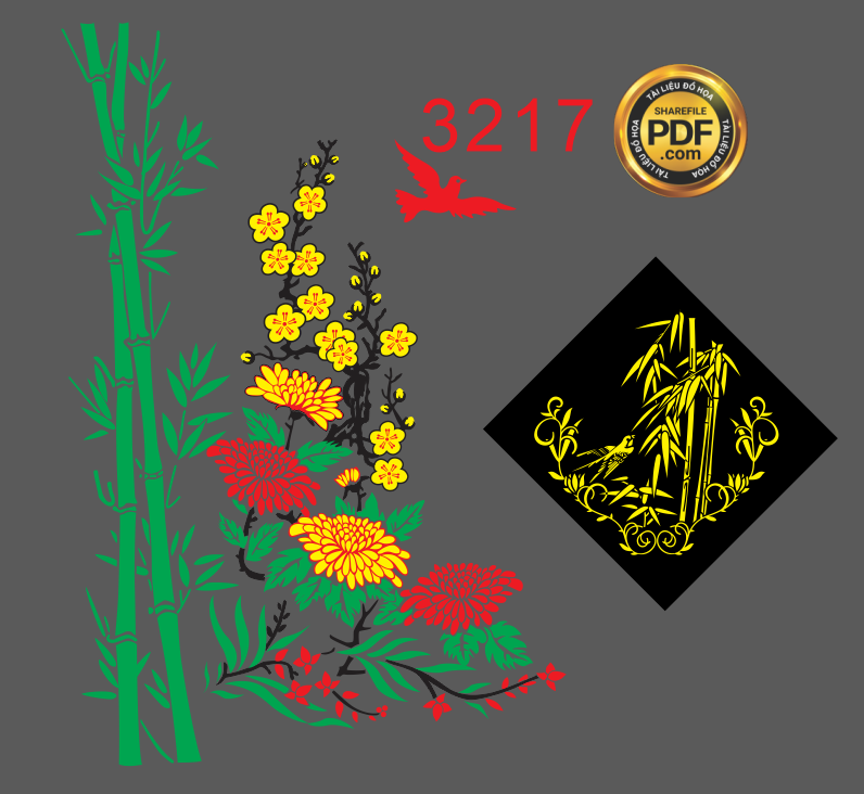 tranh tu quy vector 9.png
