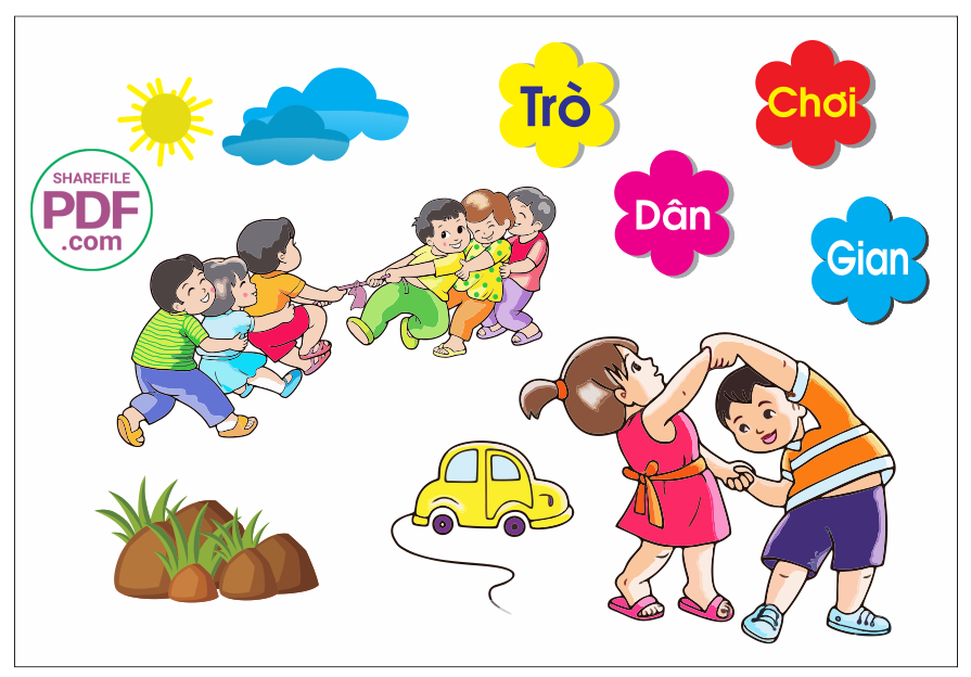Trang trí phòng học - trò chơi dân gian