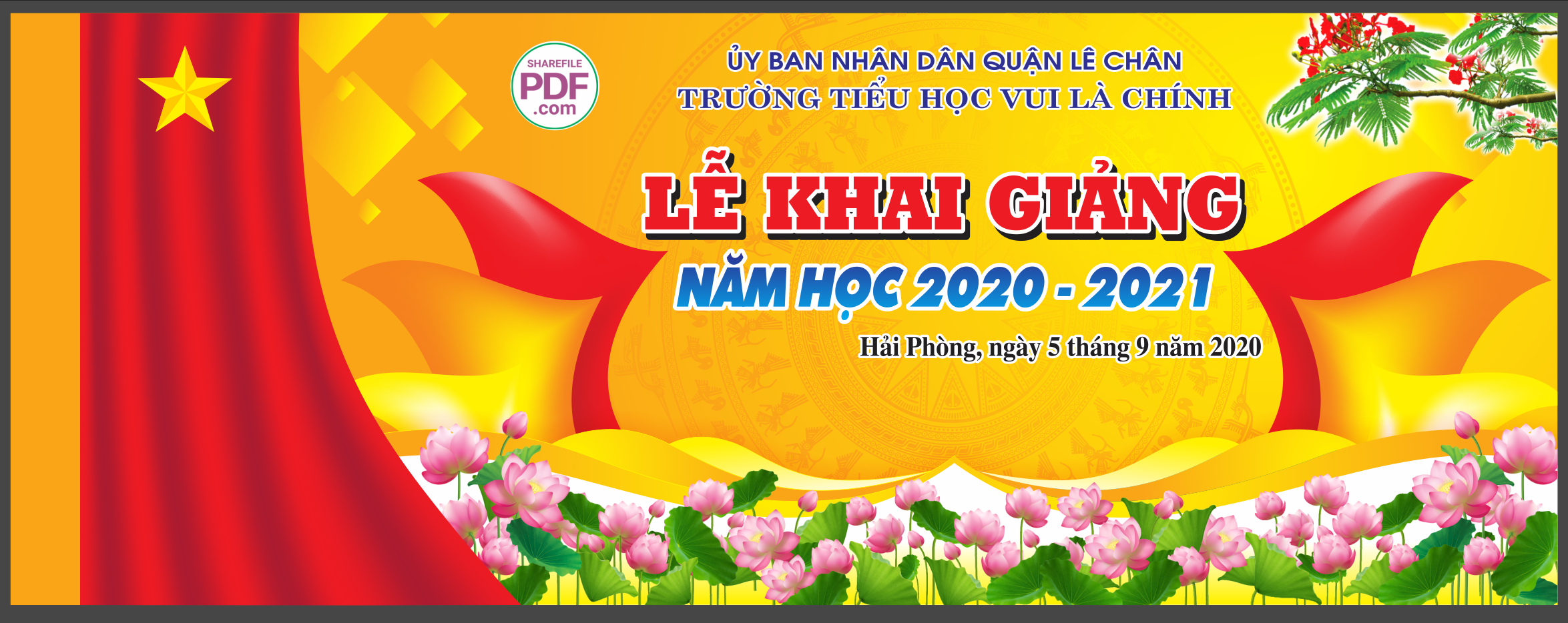 Lễ khai giảng trường tiểu học ở Quậng Lê Chân