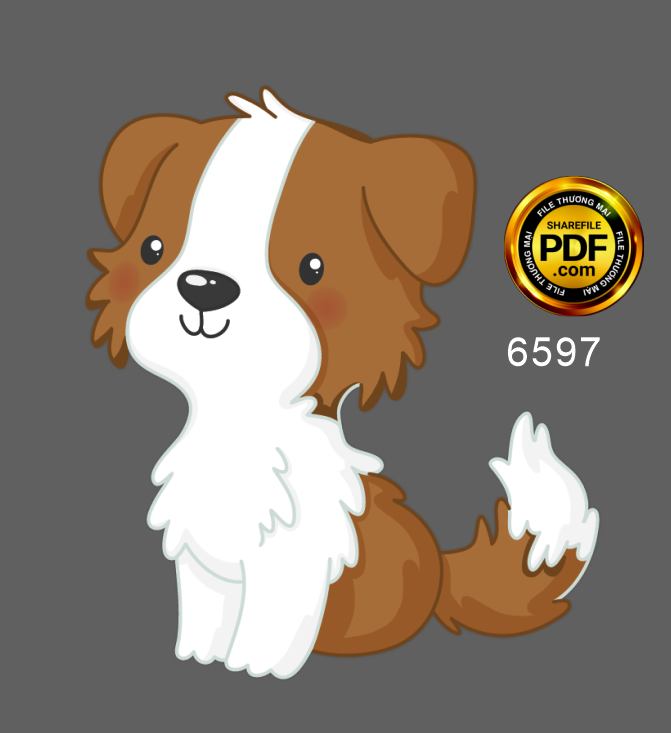 vector con cho cun de thuong trang tri sinh nhat.png