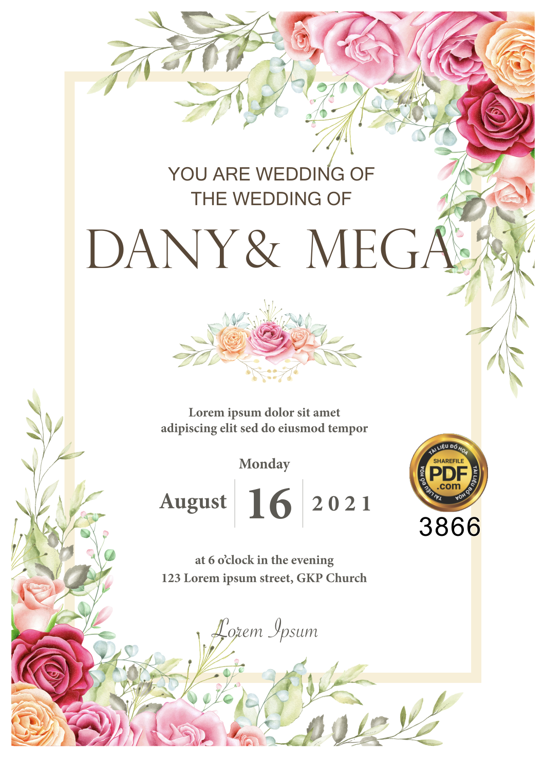 Vector wedding Invitation #101.png